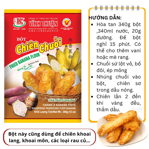 Bột chiên chuối Vĩnh Thuận 340g