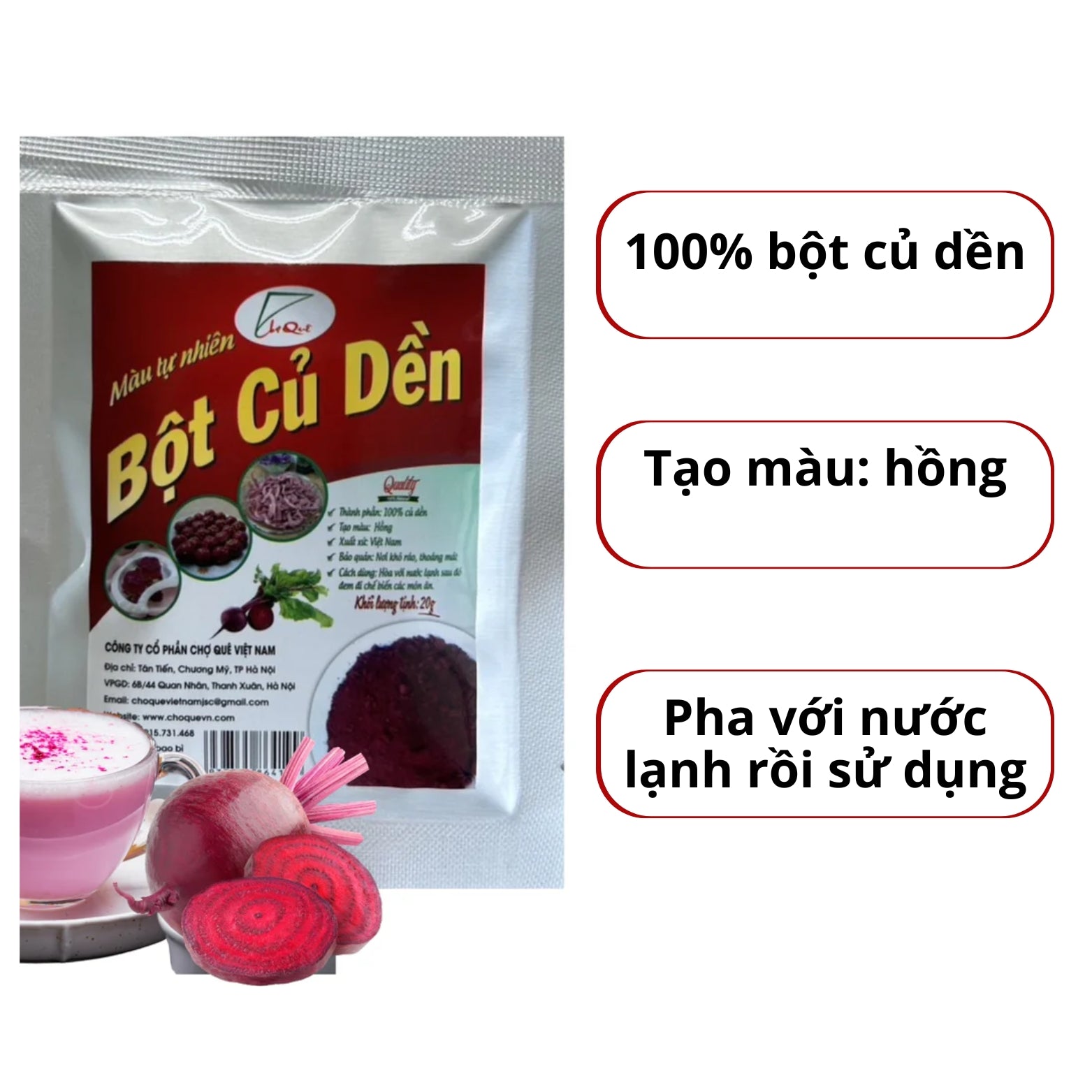 Bột tạo màu - Bột củ dền 20g