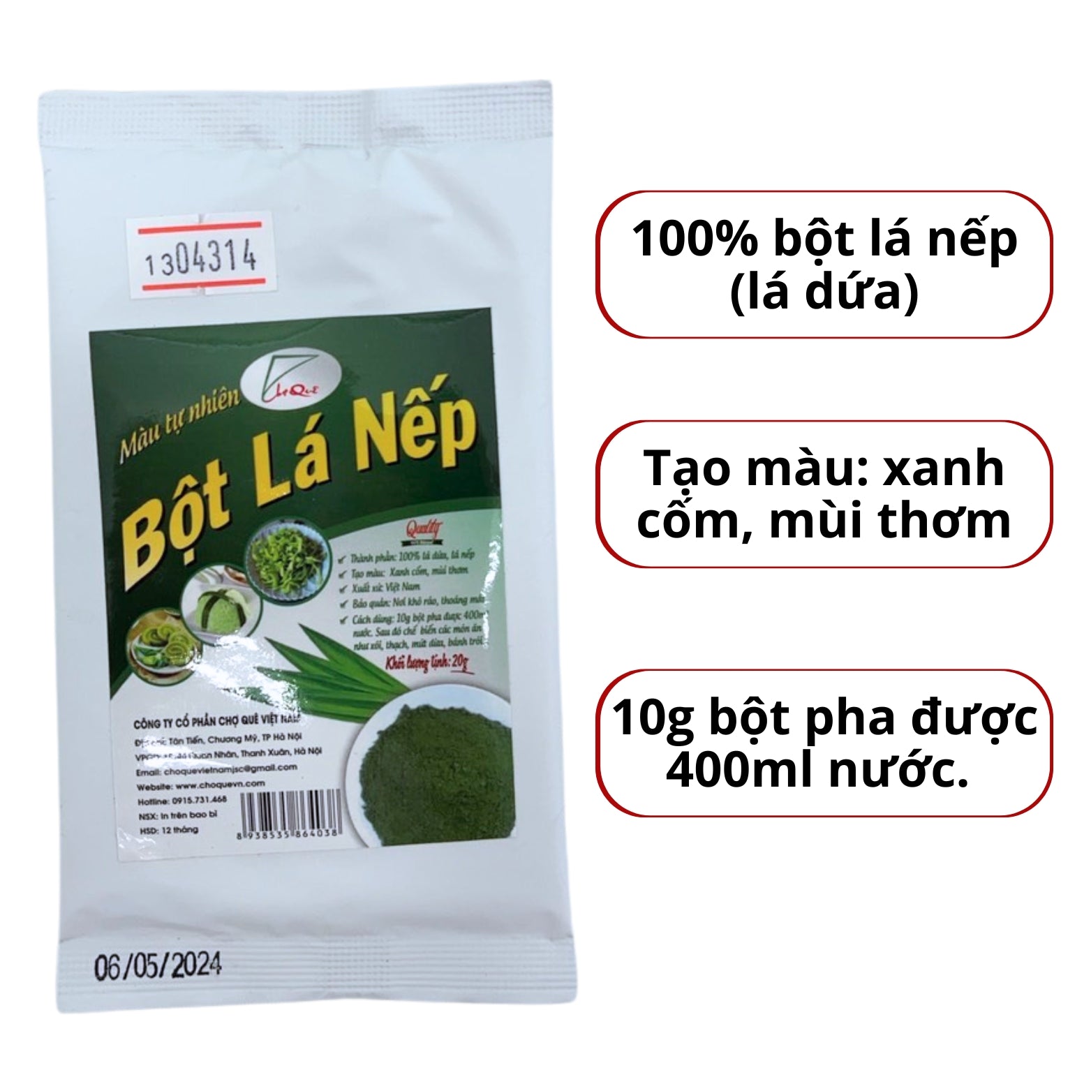 Bột tạo màu - Bột lá nếp 20g