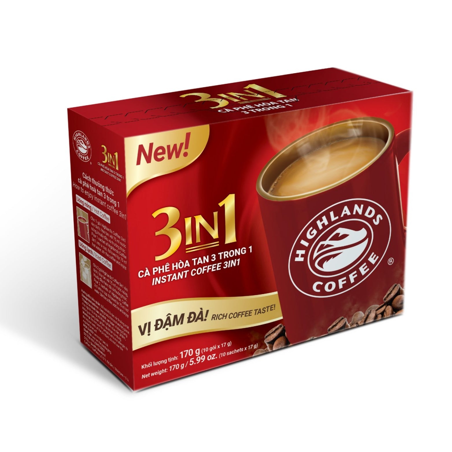Cà phê Highlands 3in1 (17g x 10)