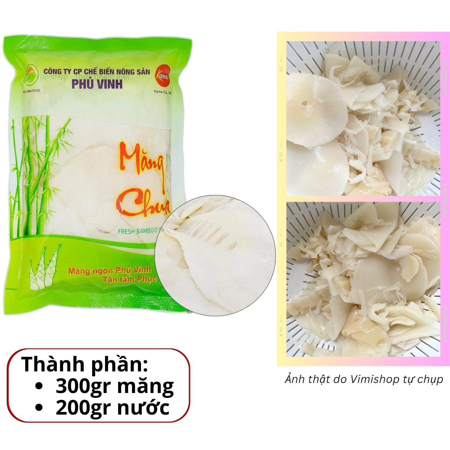 Măng chua cắt sẵn 300g
