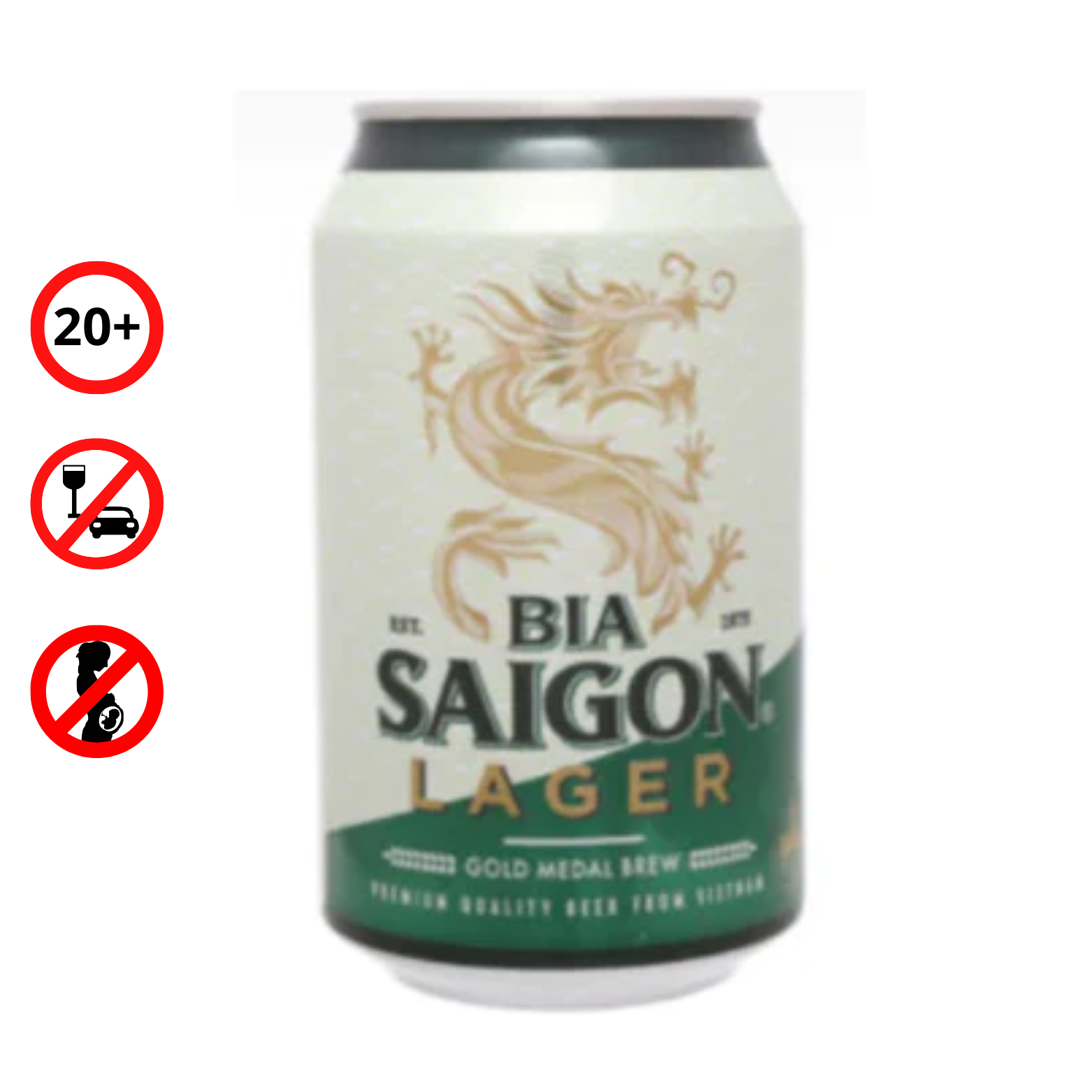 サイゴンビール 4.5% (Green) 330ml 