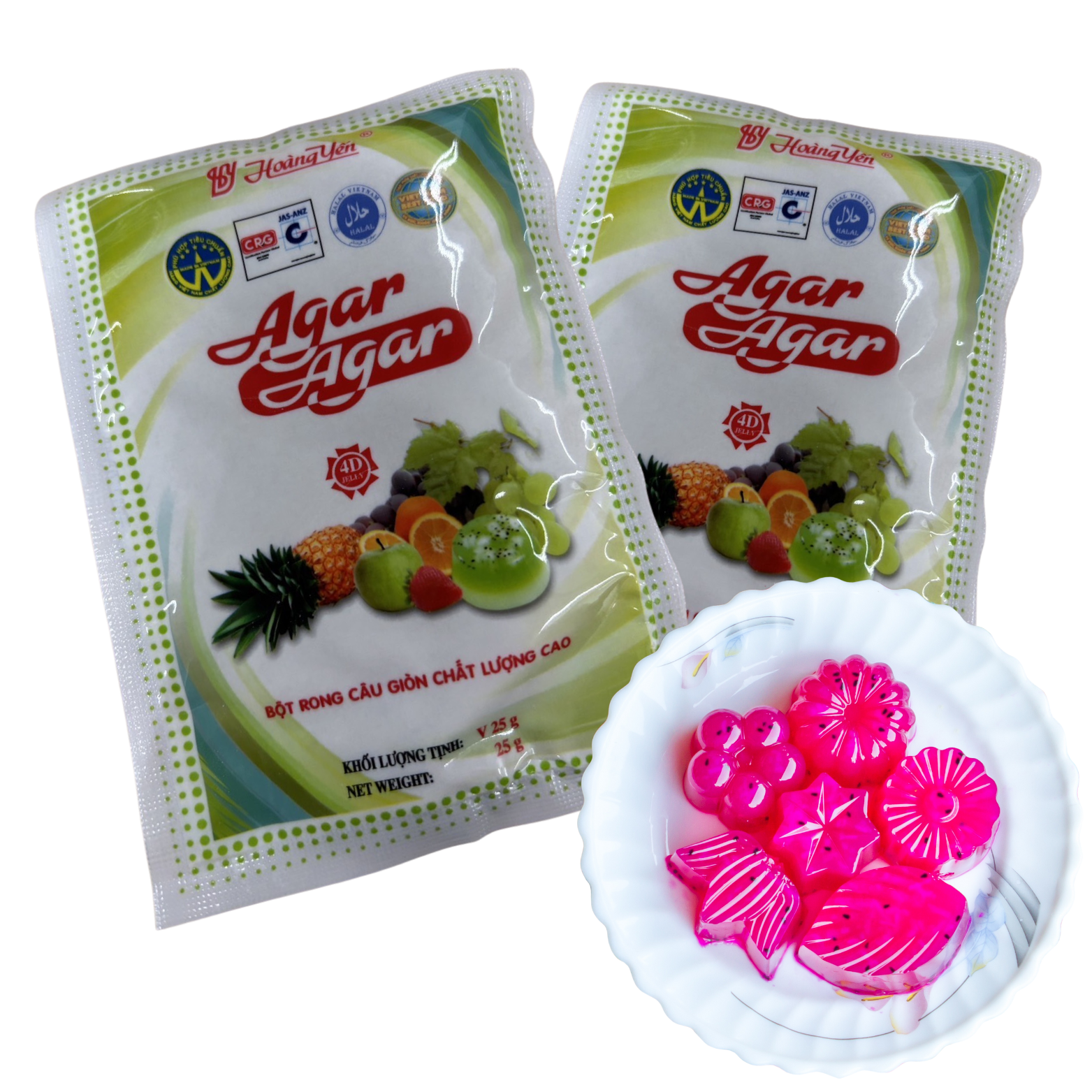 Bột rau câu giòn Agar Agar 25g