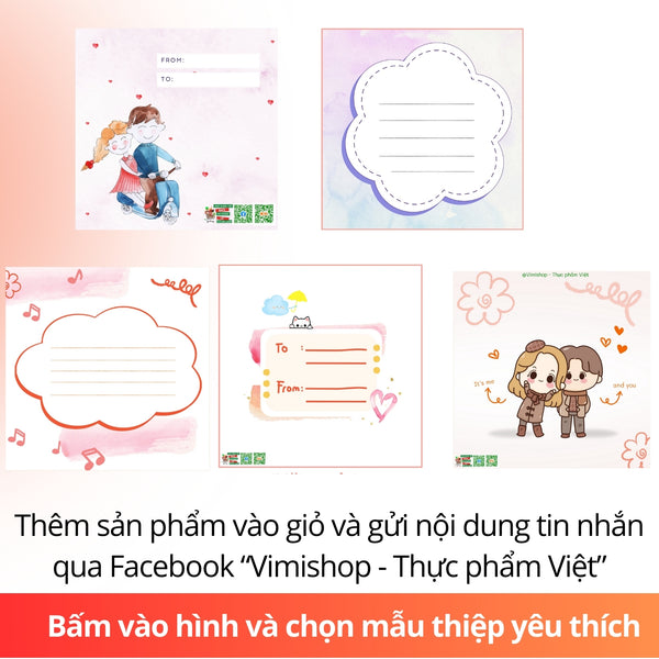 1 tấm thiệp lời nhắn