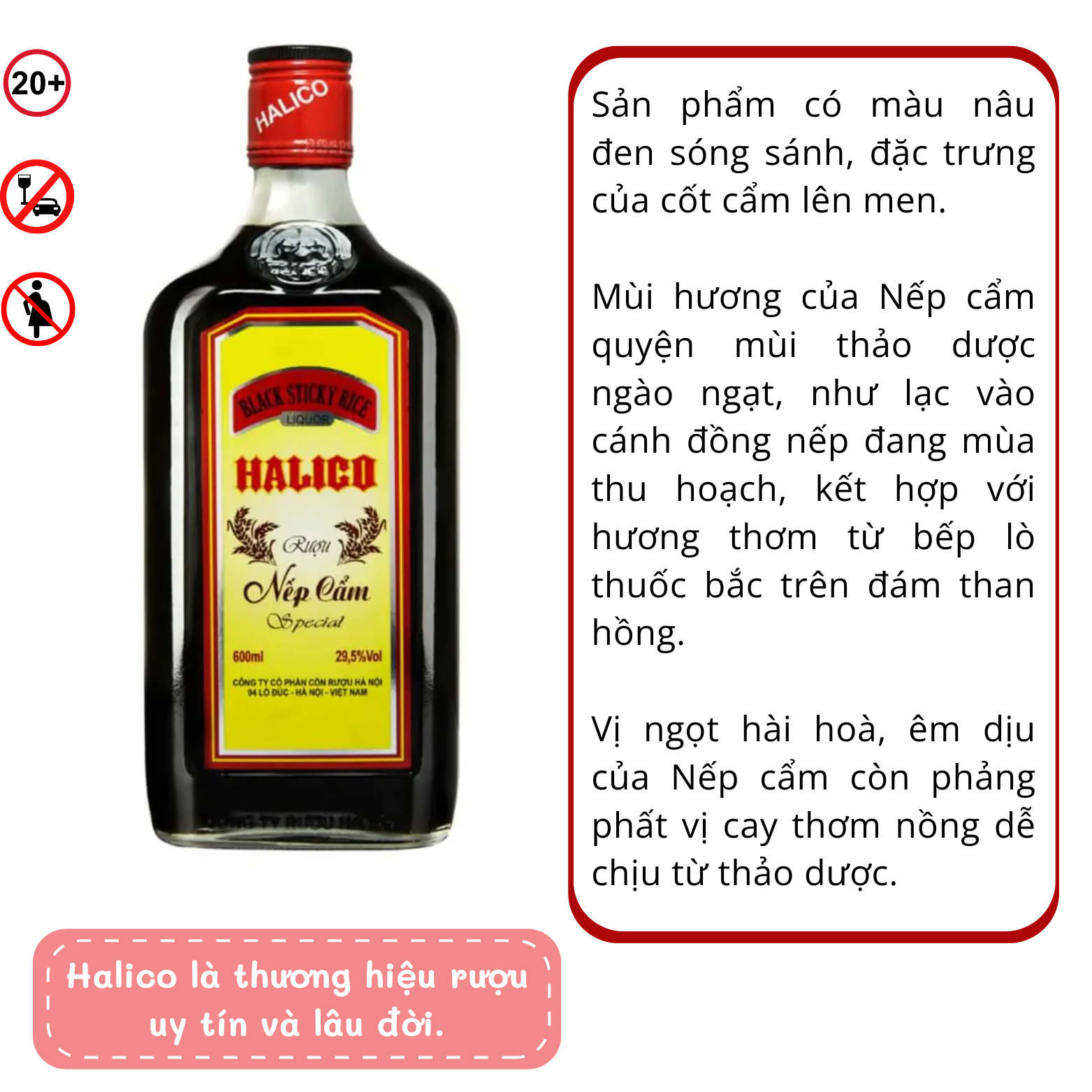 Halico 黒いもち米酒29,5% 600ml