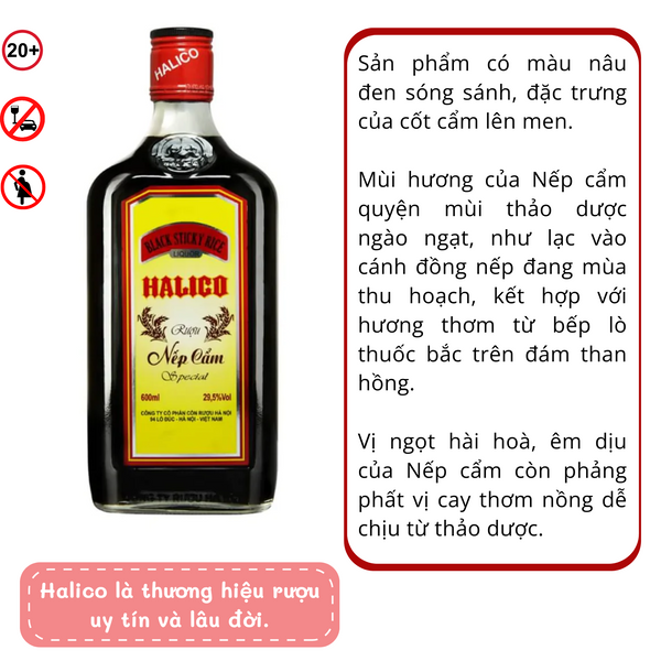 Halico 黒いもち米酒29,5% 600ml